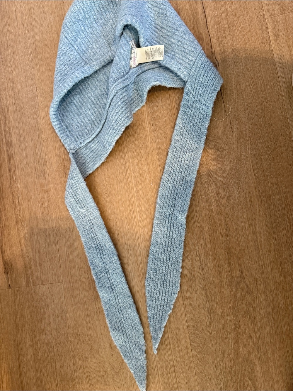 Free people Light Blue Knit Scarf Wrap